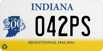 IN license plate 042PS