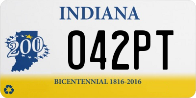 IN license plate 042PT