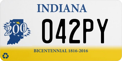 IN license plate 042PY