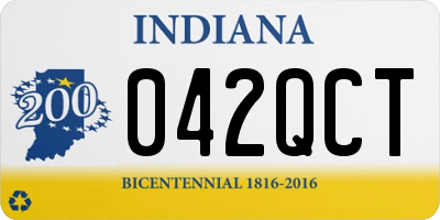 IN license plate 042QCT