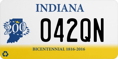 IN license plate 042QN