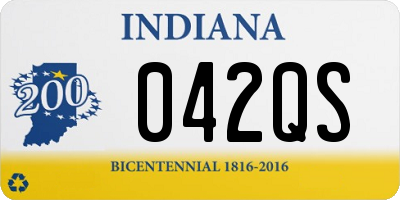 IN license plate 042QS