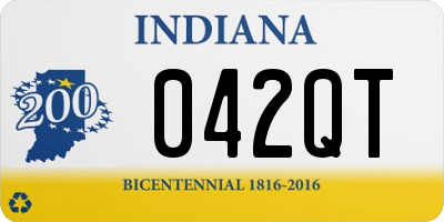 IN license plate 042QT