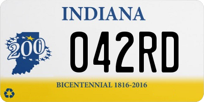 IN license plate 042RD