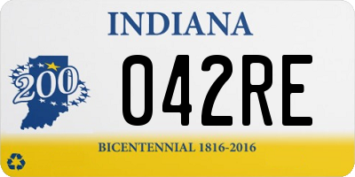 IN license plate 042RE