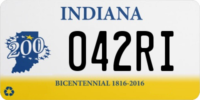 IN license plate 042RI