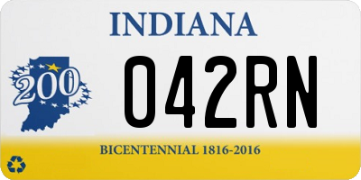 IN license plate 042RN