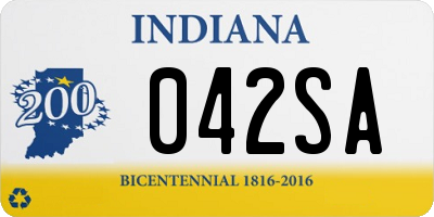 IN license plate 042SA