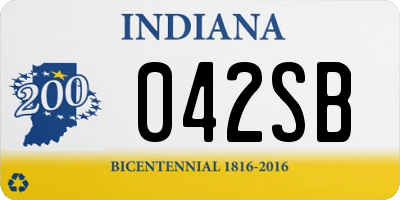 IN license plate 042SB