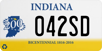 IN license plate 042SD