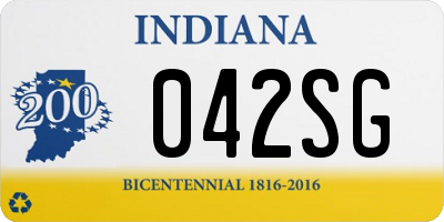 IN license plate 042SG