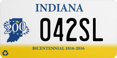 IN license plate 042SL