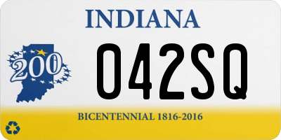 IN license plate 042SQ