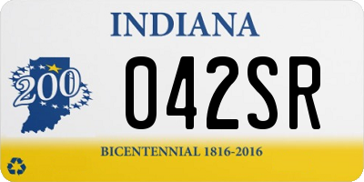 IN license plate 042SR