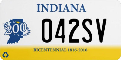 IN license plate 042SV