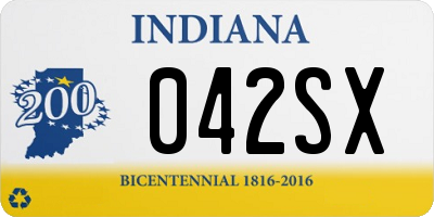 IN license plate 042SX