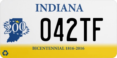 IN license plate 042TF