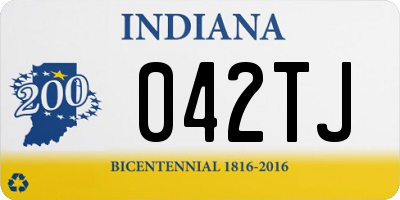 IN license plate 042TJ