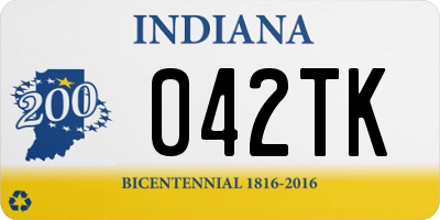 IN license plate 042TK