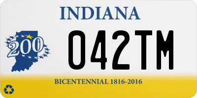 IN license plate 042TM