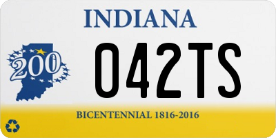 IN license plate 042TS