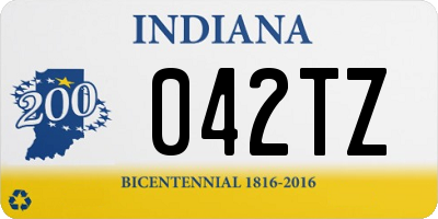 IN license plate 042TZ