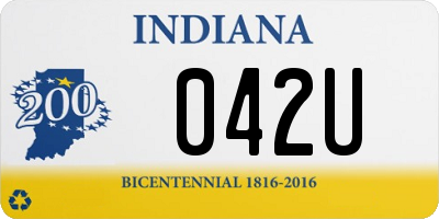 IN license plate 042U