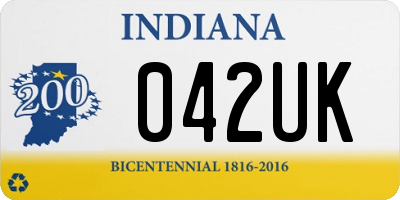 IN license plate 042UK