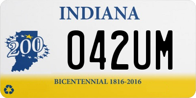 IN license plate 042UM