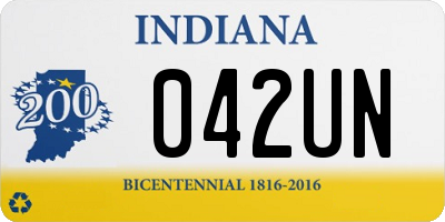 IN license plate 042UN