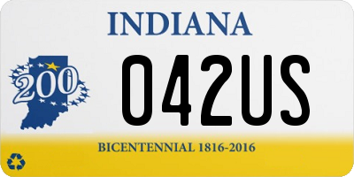IN license plate 042US