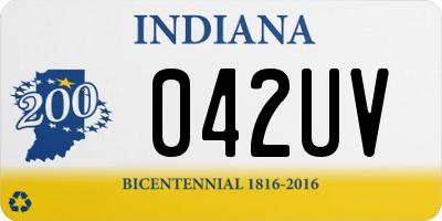 IN license plate 042UV
