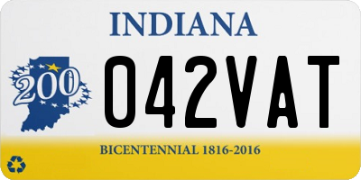 IN license plate 042VAT