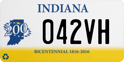 IN license plate 042VH