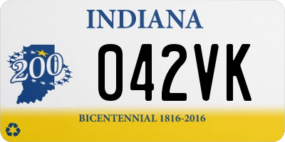 IN license plate 042VK