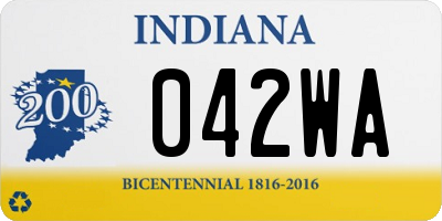 IN license plate 042WA