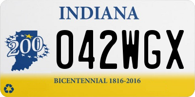 IN license plate 042WGX