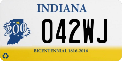 IN license plate 042WJ