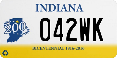 IN license plate 042WK