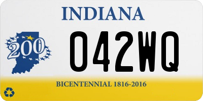 IN license plate 042WQ