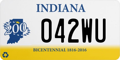 IN license plate 042WU