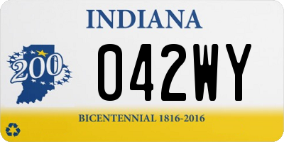 IN license plate 042WY
