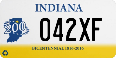 IN license plate 042XF