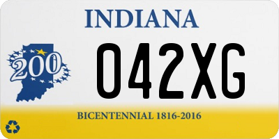 IN license plate 042XG