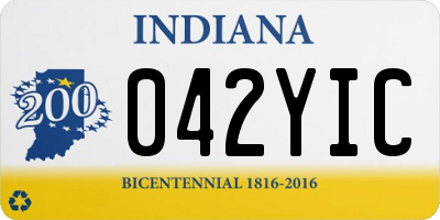 IN license plate 042YIC