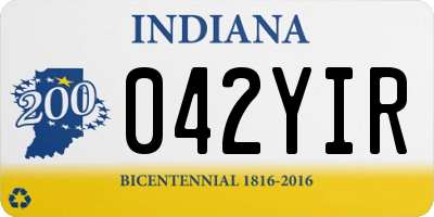 IN license plate 042YIR