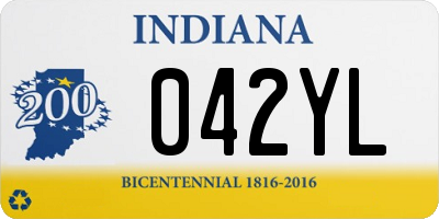IN license plate 042YL