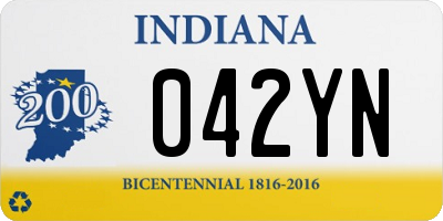 IN license plate 042YN