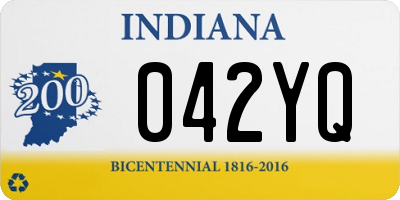 IN license plate 042YQ