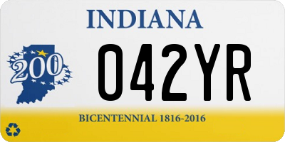 IN license plate 042YR